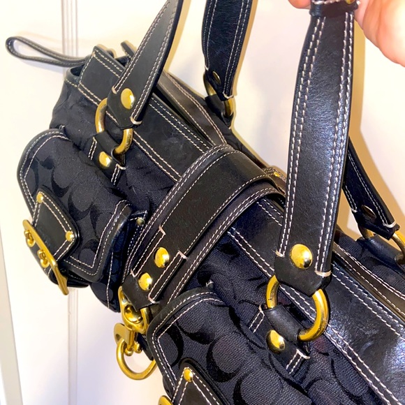 Coach MANDY Legacy Limited Edition Signature Jacquard Leather Satchel Handbag - Picture 4 of 15